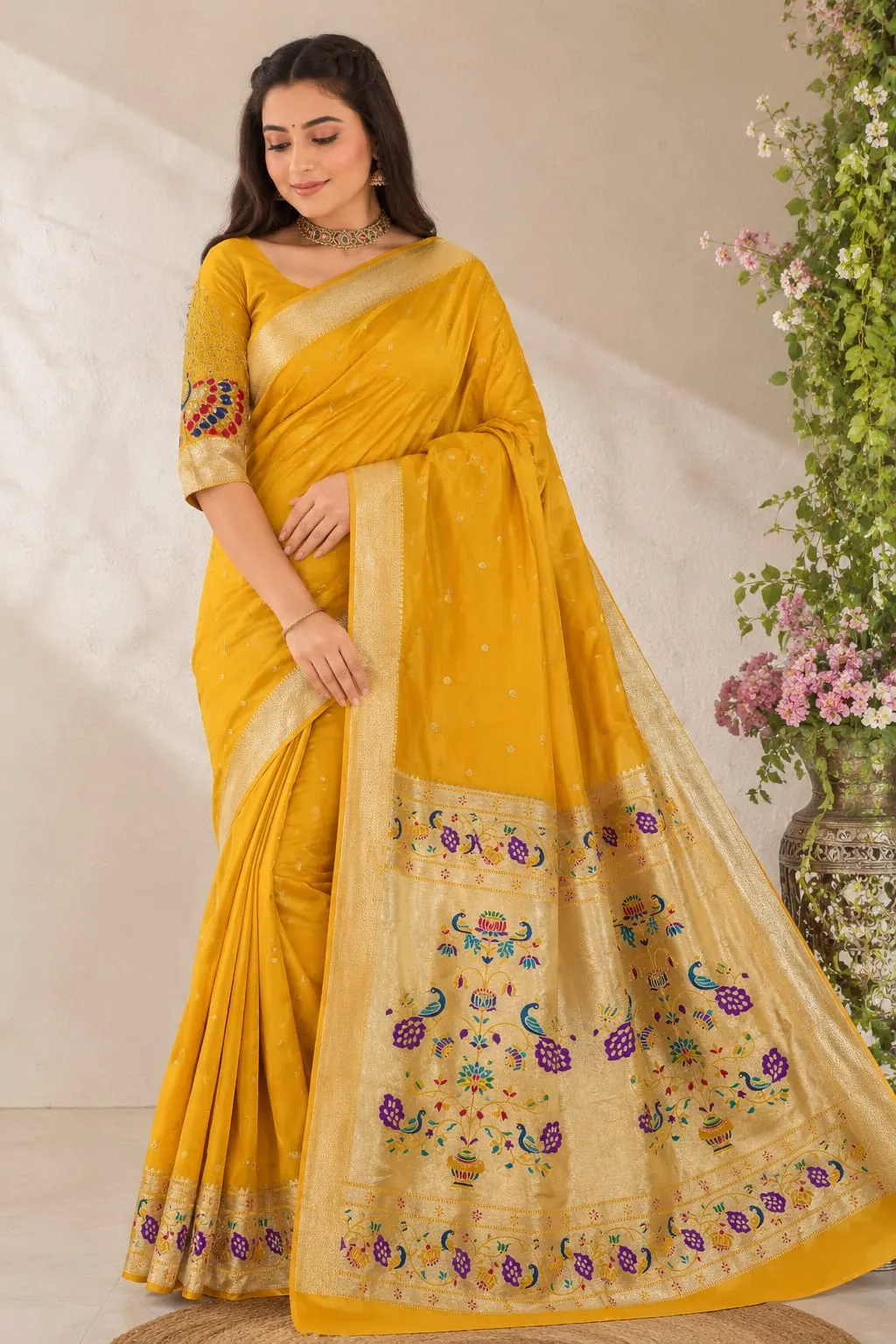 Kalanjali Sarees - Mustard Yellow