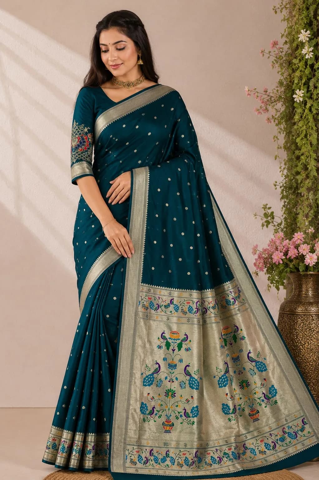 Kalanjali Sarees - Bottle Green