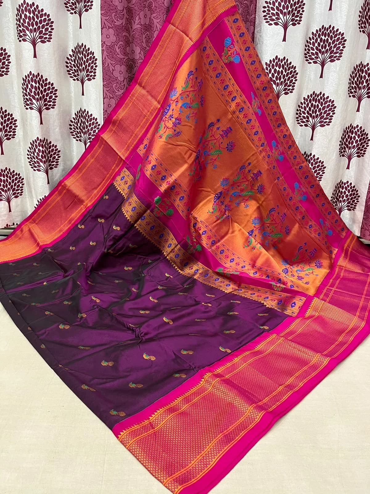 Kalyani Paithani Saree - Emerald Green