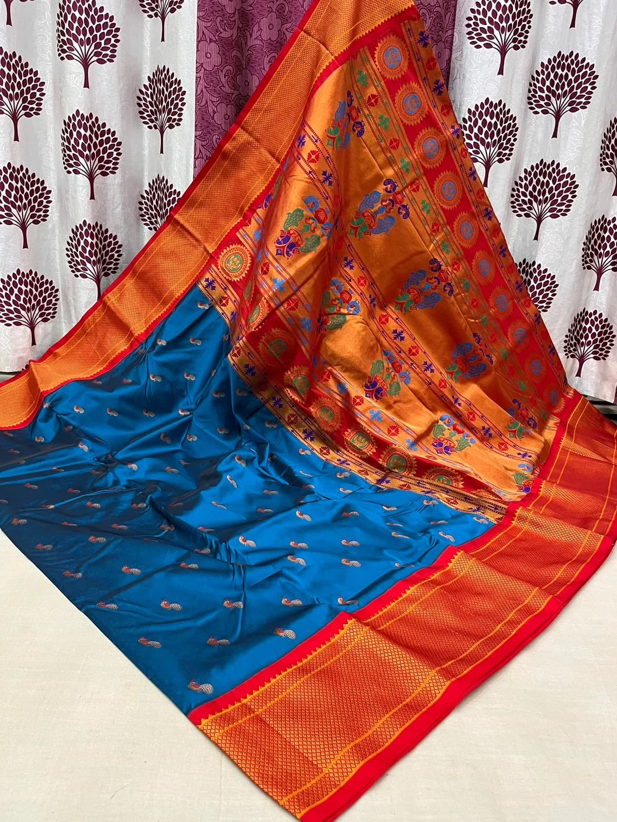 Kalyani Paithani Saree - Orange