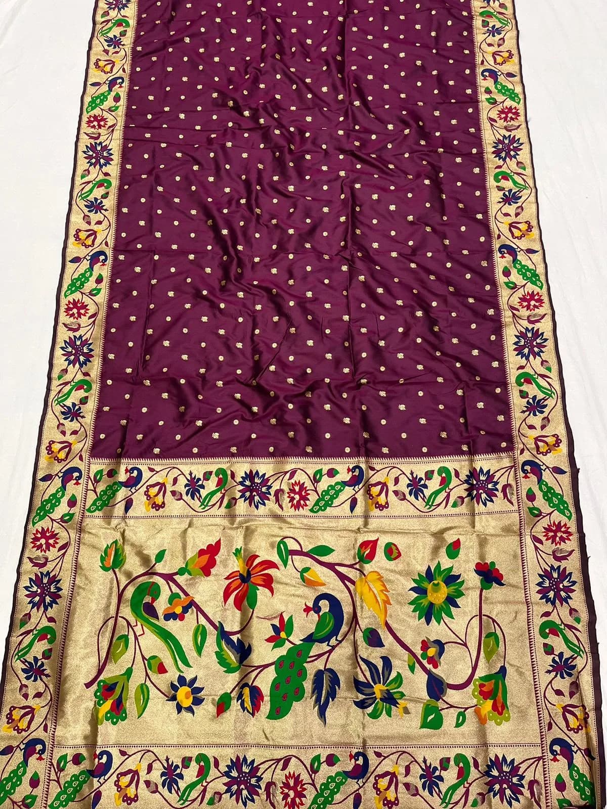 Brocade sarees - Wine