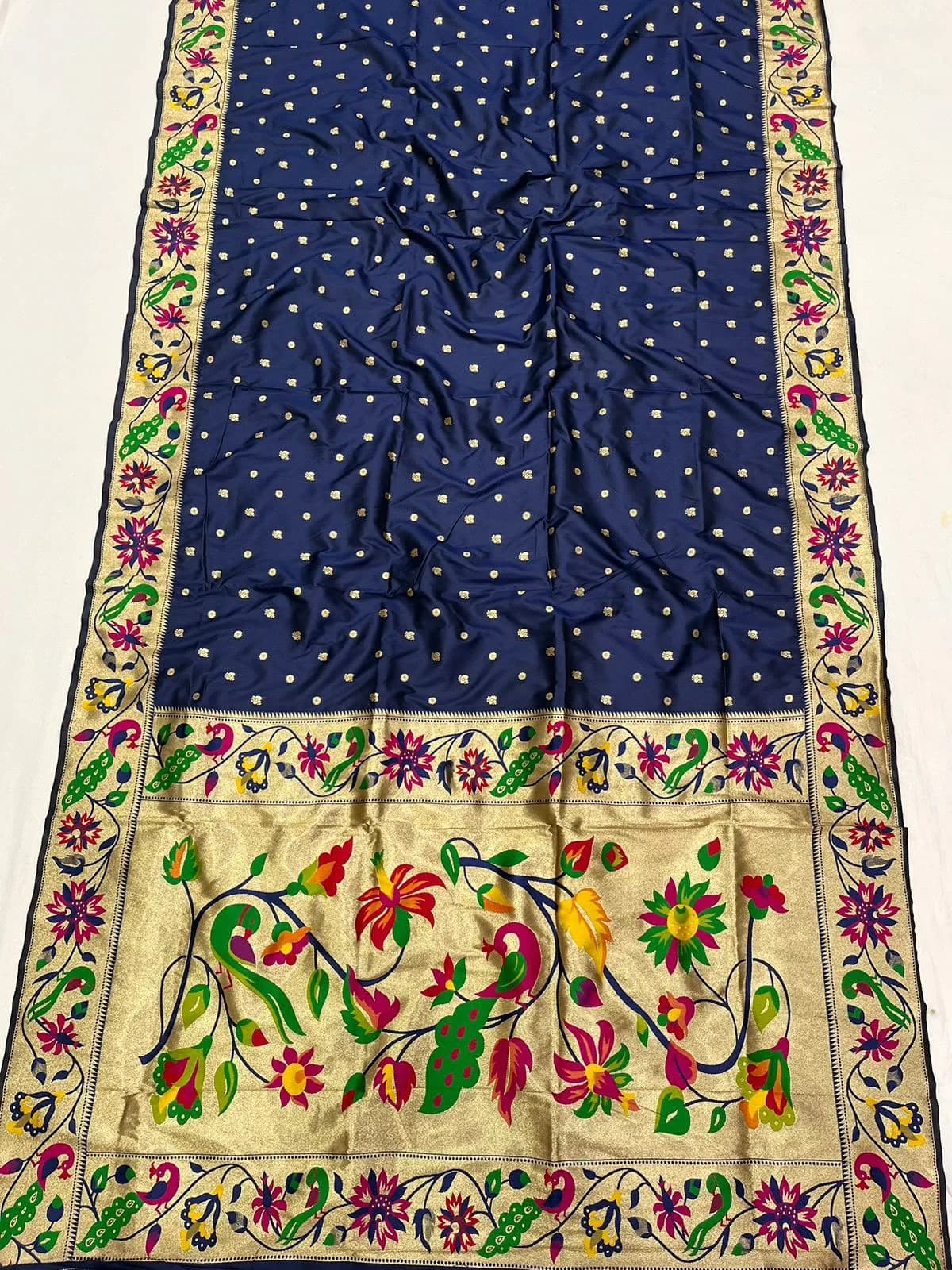 Brocade sarees - Navy Blue