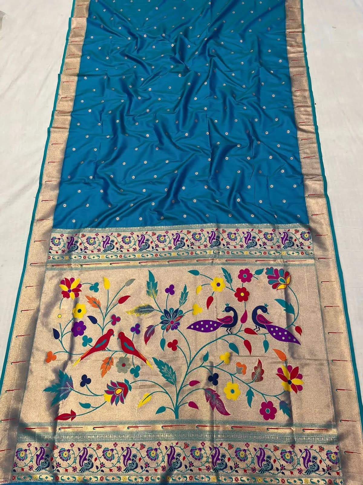 Muniya Paithani - Blue