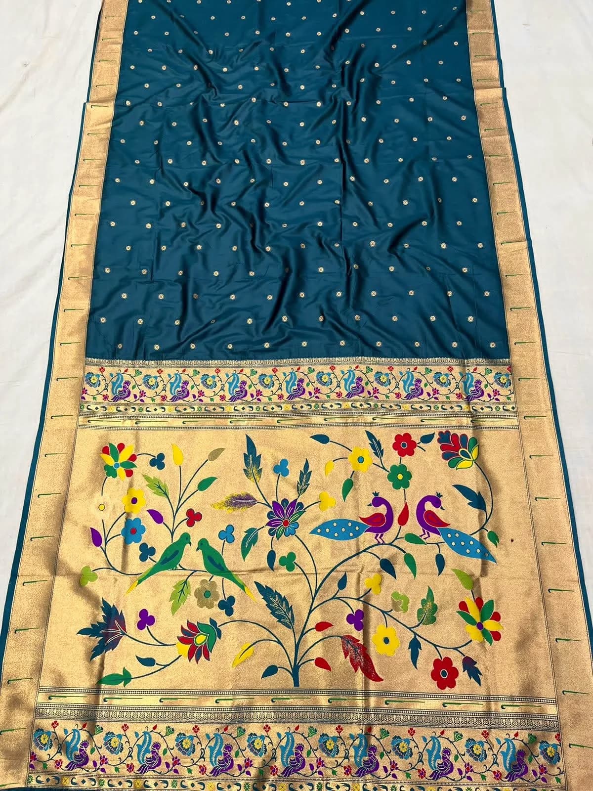 Muniya Paithani - Teal