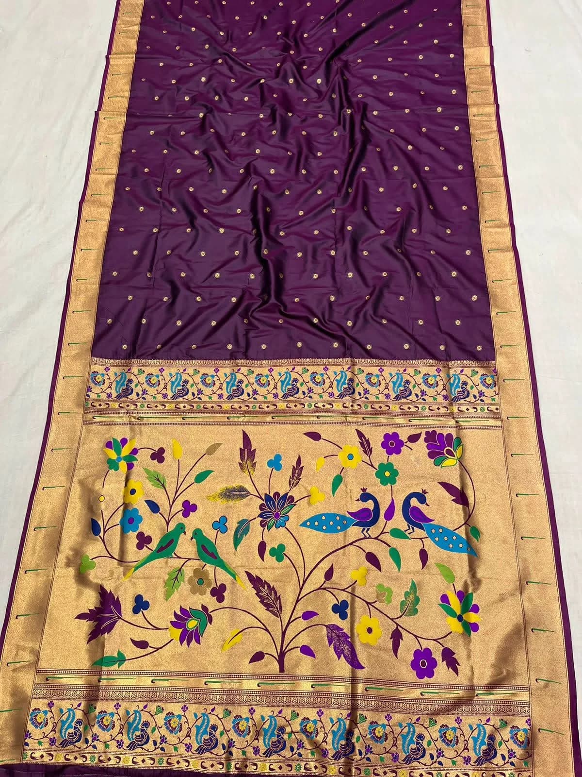 Muniya Paithani - Violet
